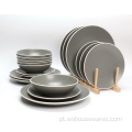 Novo design jantar conjunto personalizado glaze stoneware dinnerware